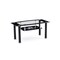 Contemporary Home Living 35.25" Black and Clear Tempered Glass Coffee Table